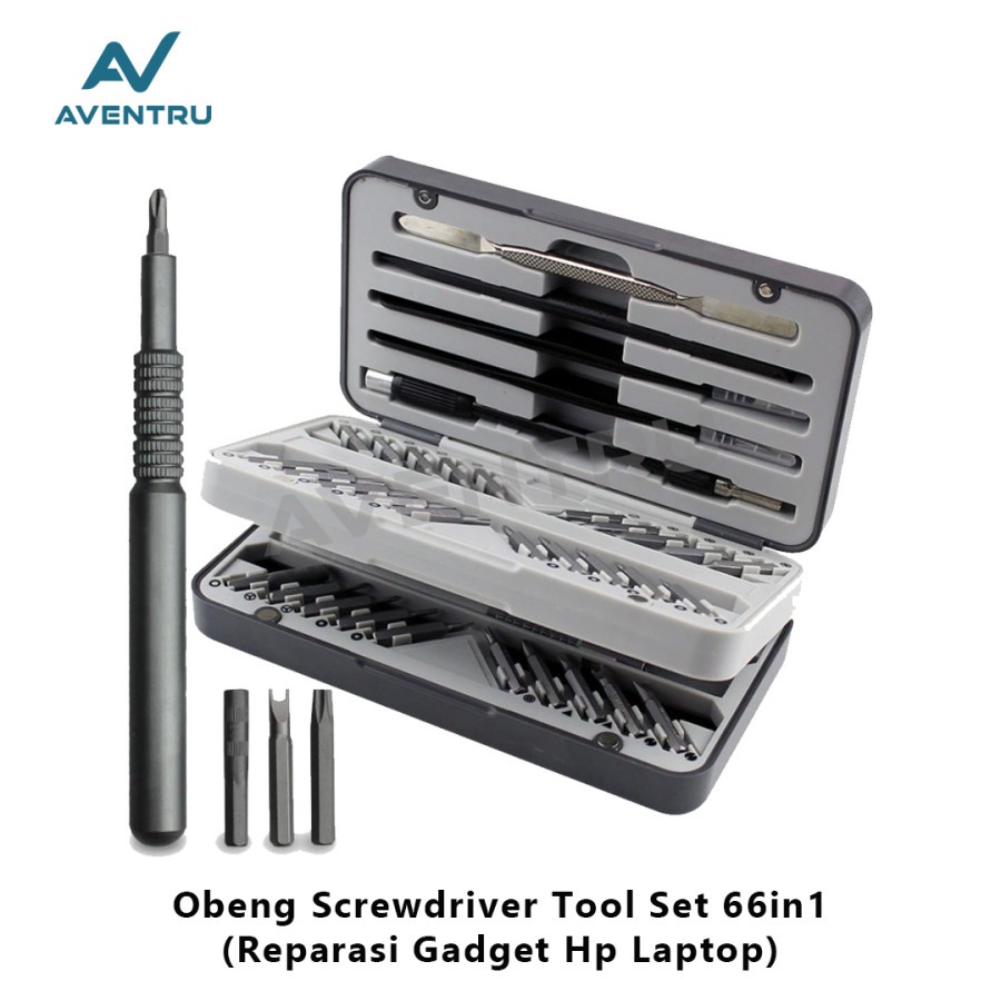 Obeng Set Hp Reparasi Handphone Iphone Laptop Gadget Screw 66in1