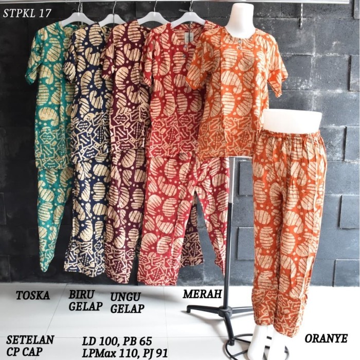 Baju Tidur Kulot Wanita/Setelan Kulot Wanita Murah/Baju Tidur Wanita Dewasa Batik Pekalongan