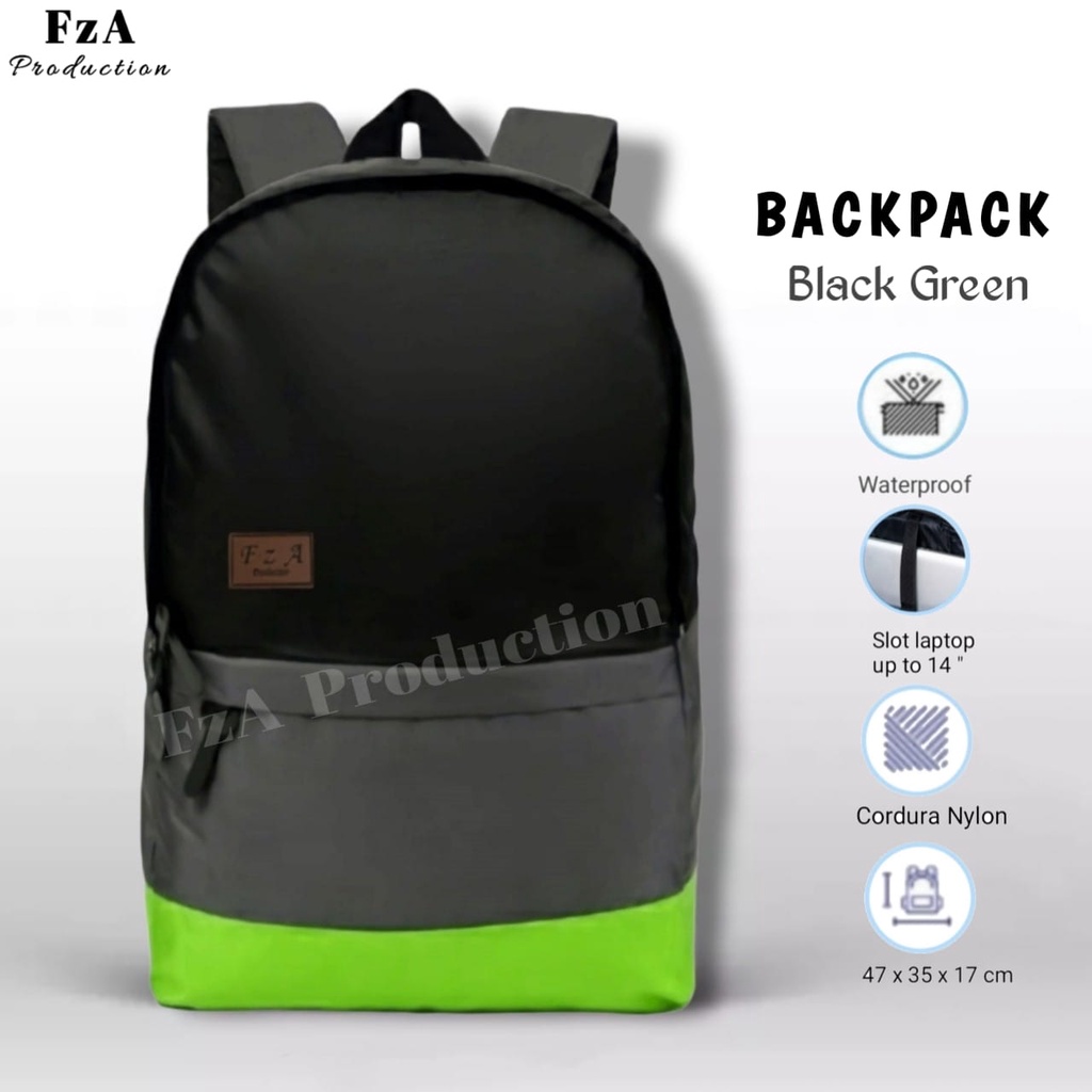 FzA Official -  Ransel Gendong Laptop Distro Tas Ransel Pria Wanita Tas Punggung Laptop Kerja Sekolah Tas Backpack Original - BGQS