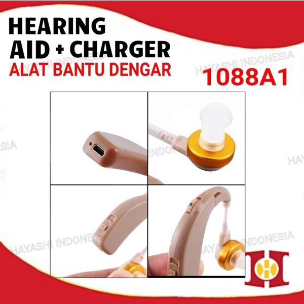 Alat Bantu Dengar Hearing Aid Cas USB Charge Pengeras Suara Telinga