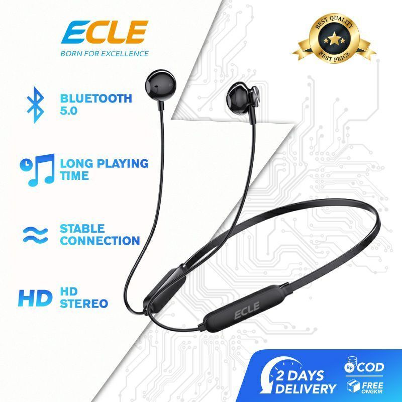 Wireless Earphone Ecle Original Headset Bluetooth Sport Ecle EEH 0117