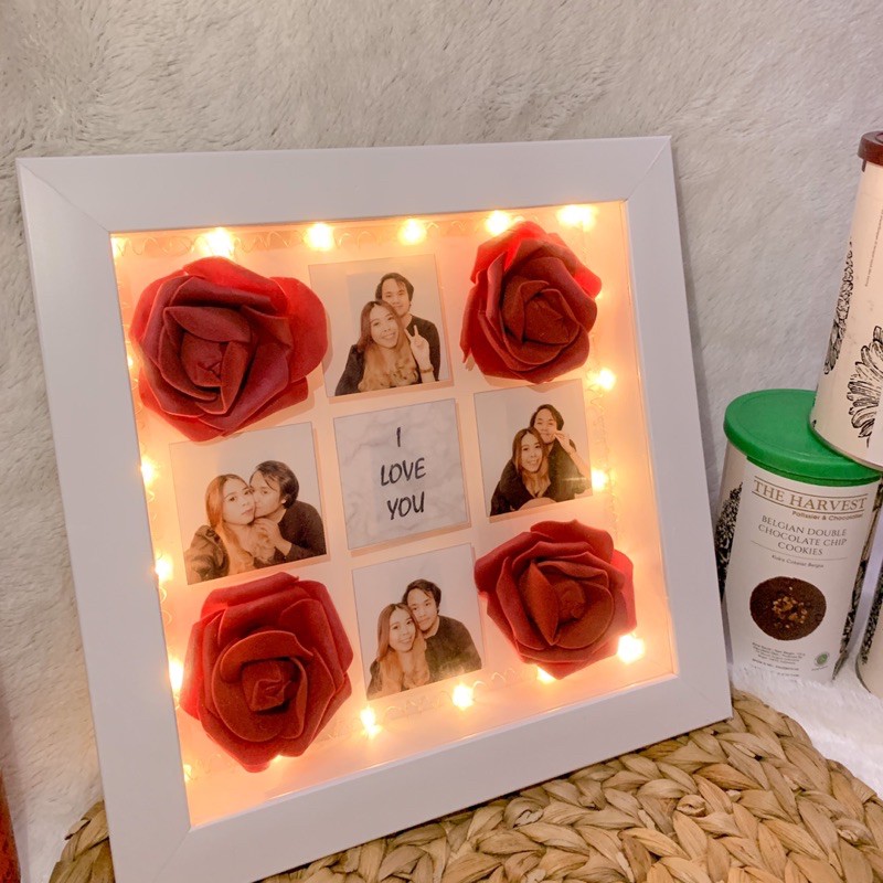 PHOTO BOX WITH ROSE FOAM