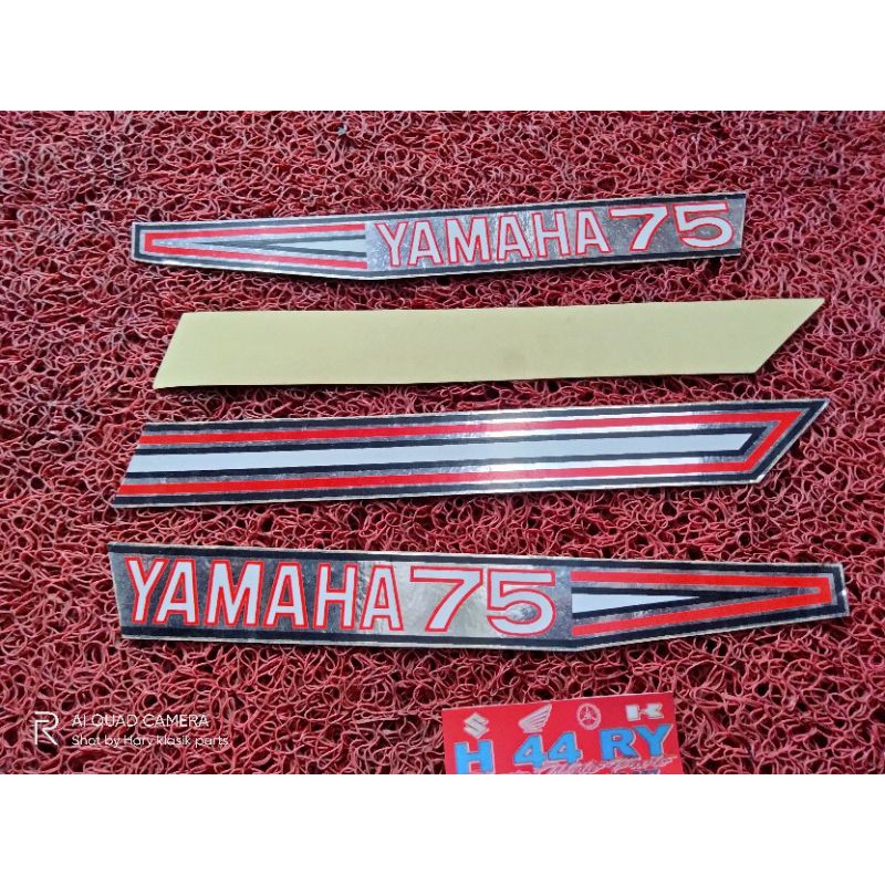 stiker striping sticker body lengkap Yamaha bebek v 75 series v75 nos
