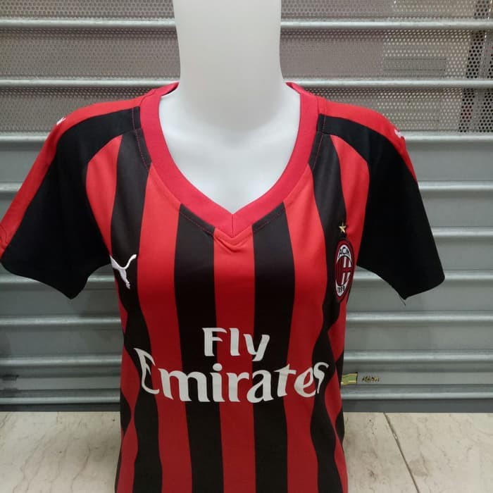 JERSEY BOLA WANITA AC MILAN HOME LADIES 2018/2019 GRADE ORI