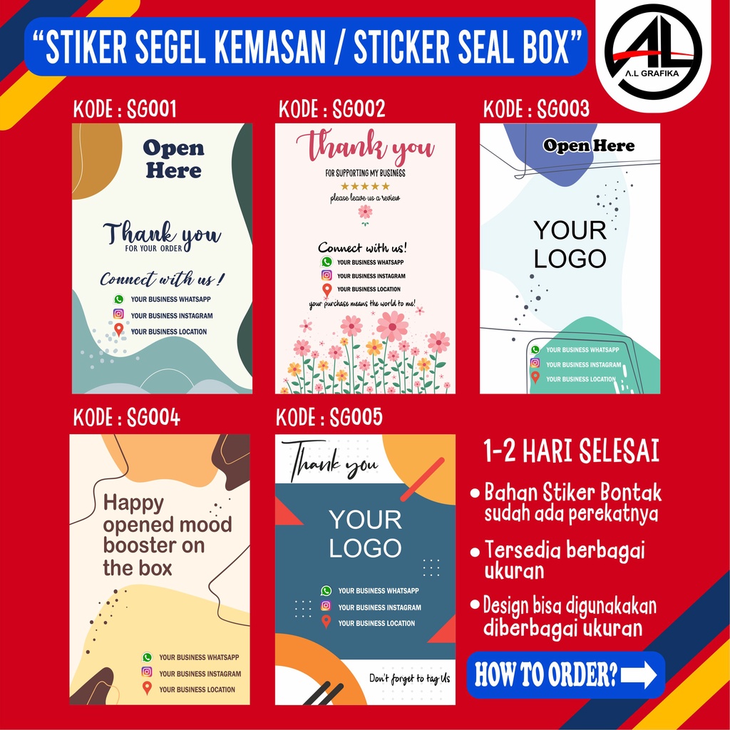 

STIKER SEGEL STICKER SEAL STIKER THANKYOU STIKER PACKAGING SEAL BOX / SEGEL BOX