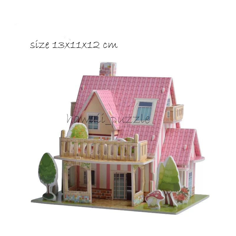 Puzzle 3D DIY bahan foam &amp; paper GARDEN VILLA mainan puzzle edukasi anak (kado,pajangan,dekorasi)