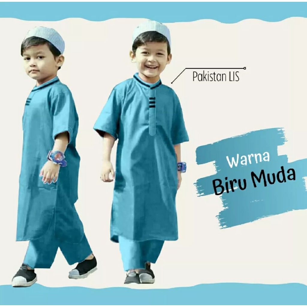 BAJU KOKO ANAK LAKI LAKI KATUN SETELAN KOKO PAKISTAN ANAK TERMURAH