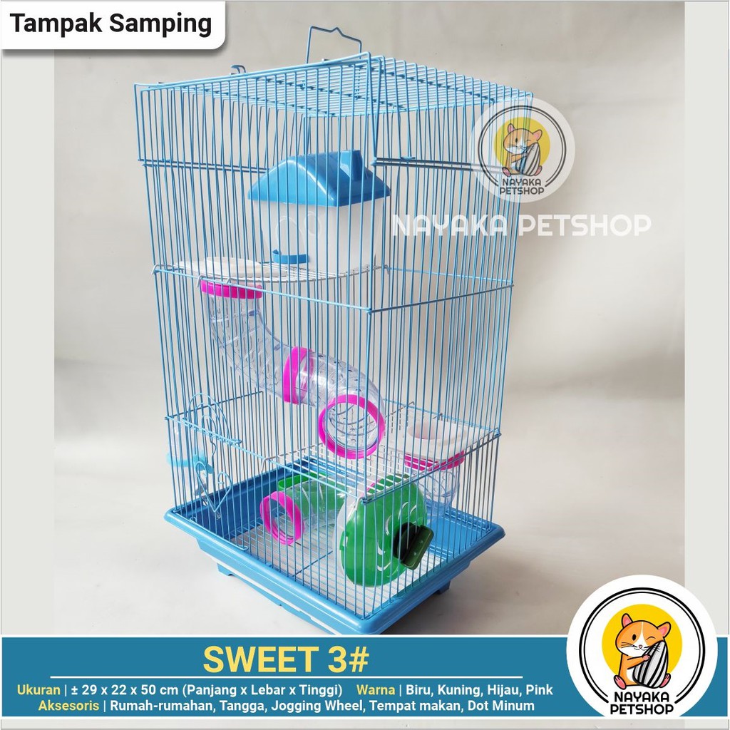 Sweet 3# Kandang Hamster Besar Tingkat 3 Lantai Murah