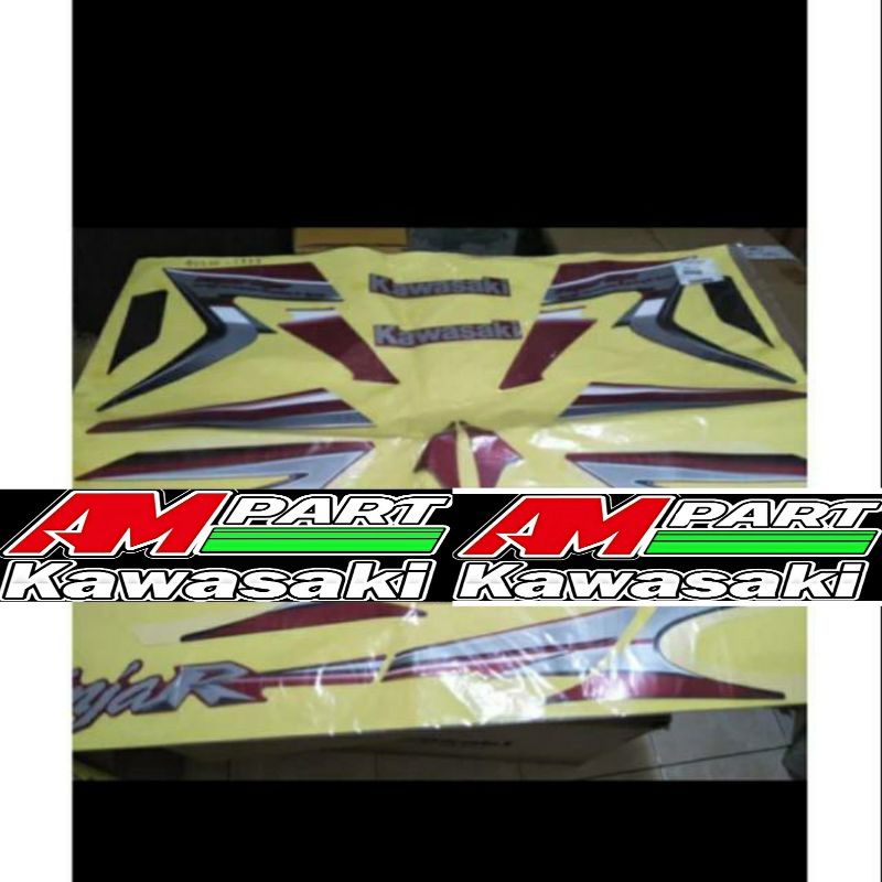 Striping stiker sticker ninja r 2010 merah original kawasaki kawasaki