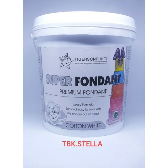 

SUPER FONDANT PREMIUM FONDANT WHITE TIGERSON 5 KG