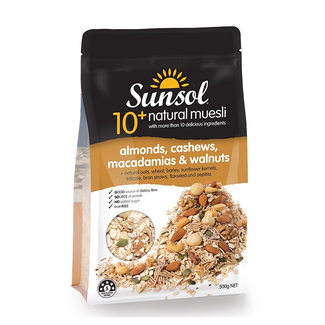

sunsol almond,cashew,macadamias & walnuts 500gr | cereal