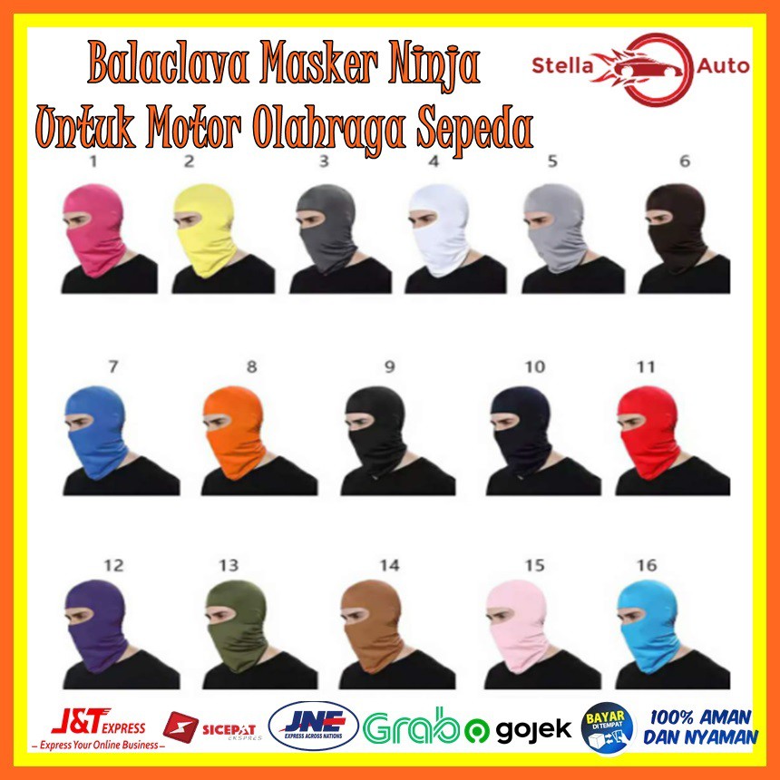 Masker Ninja Masker Motor Masker Motor Pria Masker Ninja Balaclava Masker Ninja Motor