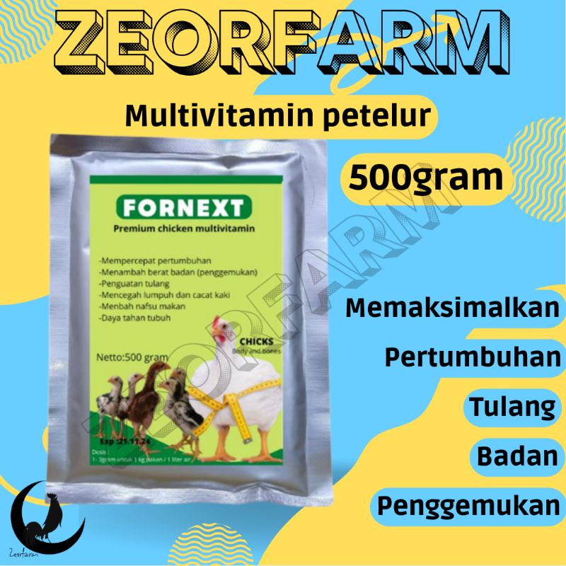 fornext mulfivitamin pemacu pertumbuhan ayam zeorfarm