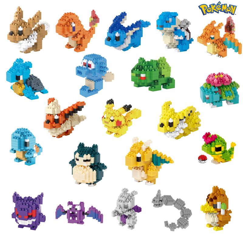 【Ready Stock】Pokemon Go Creative Building Blocks Building Bricks Kit Collectible Display Set Nano Mini Blocks Collection