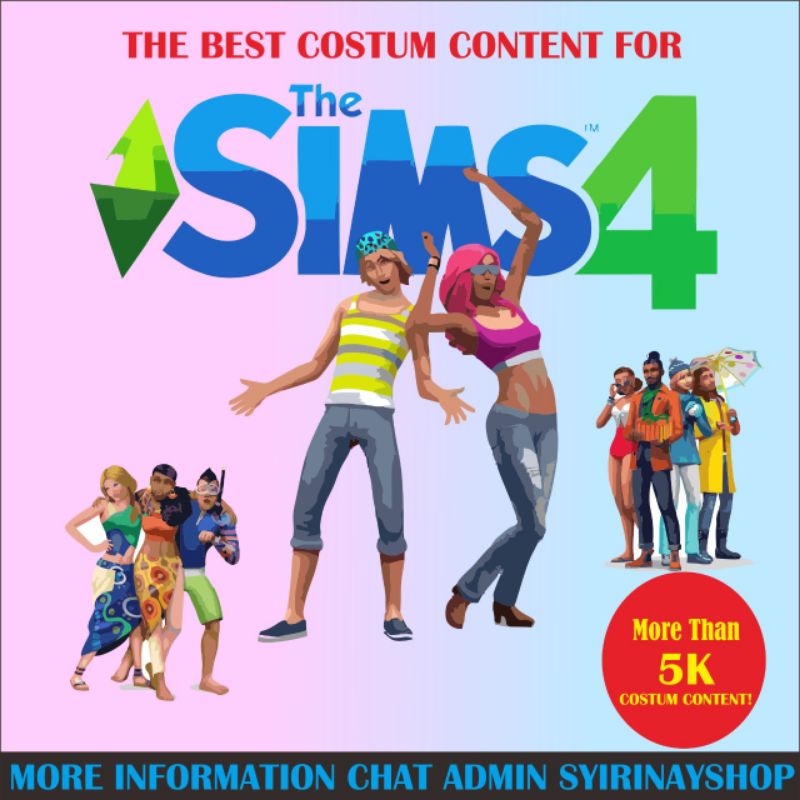The Sims 4 Costum Content or CC Indo Western & Korean