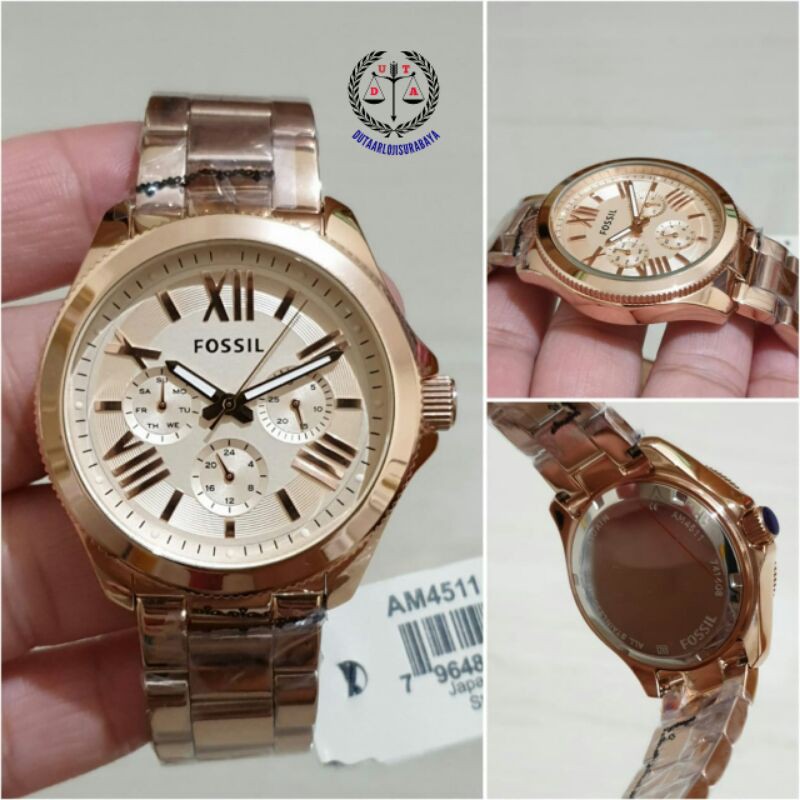 JAM TANGAN FOSSIL WANITA FULL ROSEGOLD KUALITAS ORIGINAL