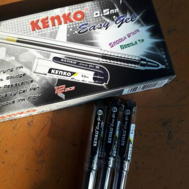 

Pulpen Gel Kenko Easy Gel. 0.5mm. Harga untuk 1 gross. - Hitam