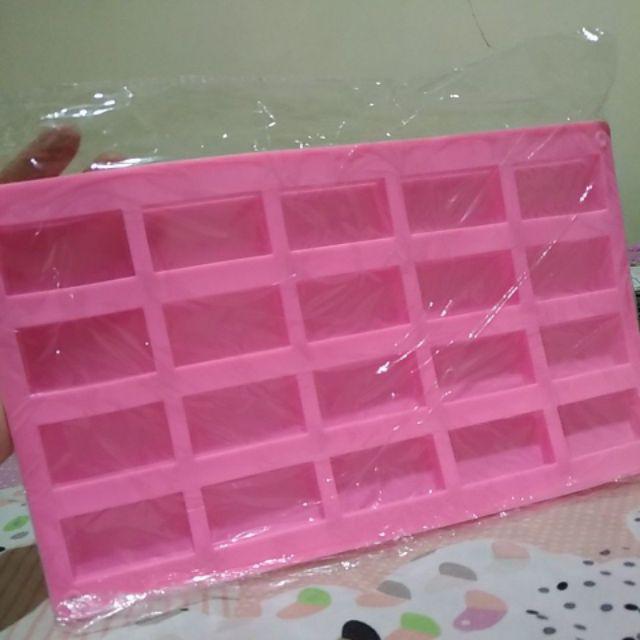 Cj Cetakan Silikon Kue Cake Coklat Pudding Jelly Sabun  Box 20 Cavity