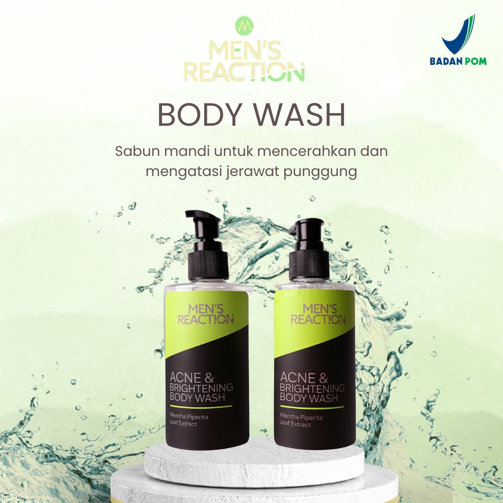 Sabun Mandi Acne Pria Men's Reaction Bodywash Sabun Untuk Jerawat