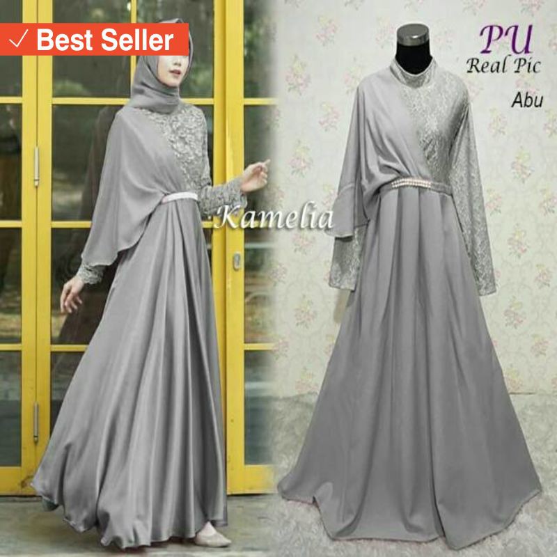 FASHION ALA KOREA BLACKPINK MURAH MERIAH / Kamelia Maxi Dress Pesta Muslimah