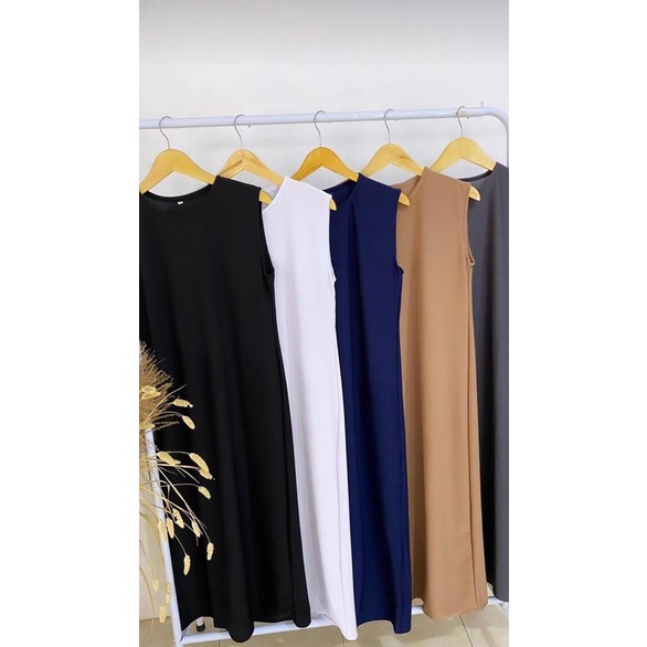 INNER SPAN DRESS WANITA / INNER SPAN TERBARU / INNER BUSUI/NON BUSUI By Mollina.id
