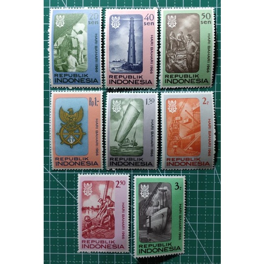 Prangko Lawas RI Set Lengkap Hari Bahari Thn 1966