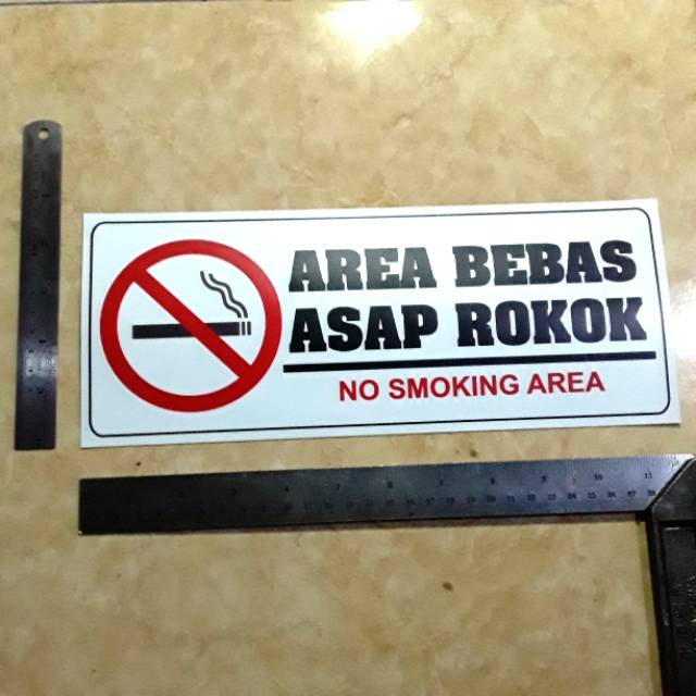 

Sticker stiker tanda sign system area bebas asap