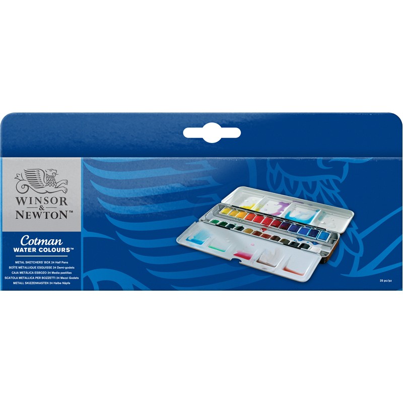 

COTMAN WATER COLOR PAINTING PLUS 24 HALF PANS