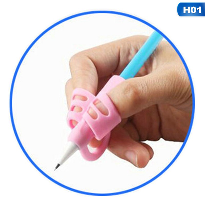Posture Correction Tool Children Pencil Holder Pen Writing Aid Grip Random Color