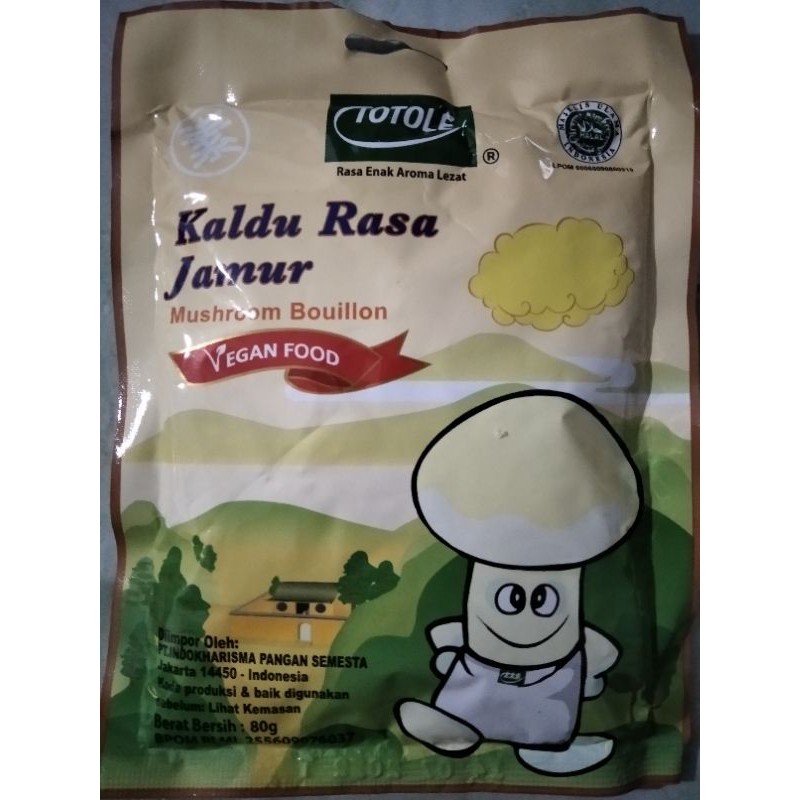 Kaldu bubuk jamur totole vegan food penyedap rasa alami bumbu masak halal 80 gram