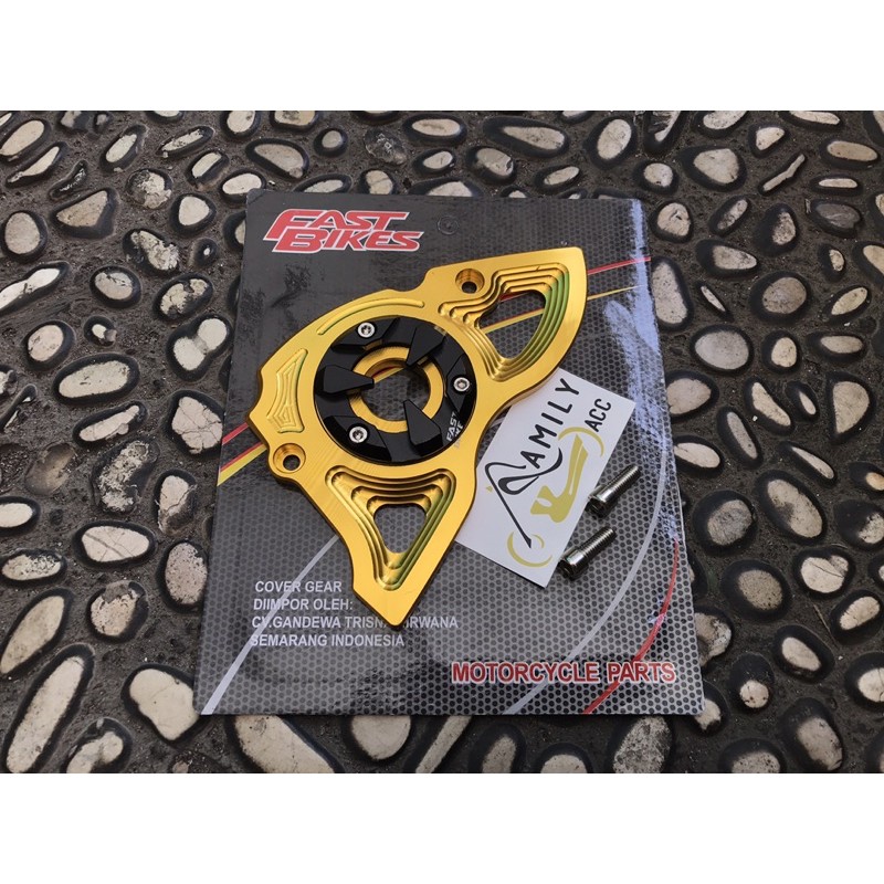 Cover Gear Tutup Gear Depan Yamaha Vixion Xabre R15 Mx King Full CNC Fast Bikes