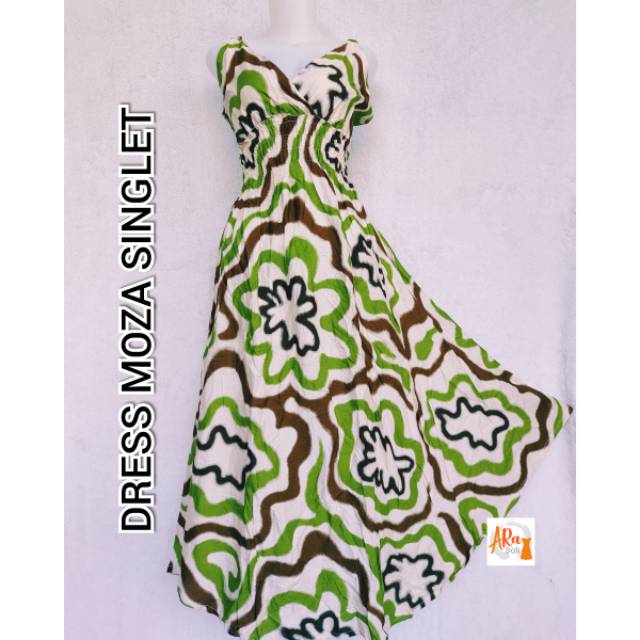 DRESS MOZA SINGLET BUSUI PANJANG