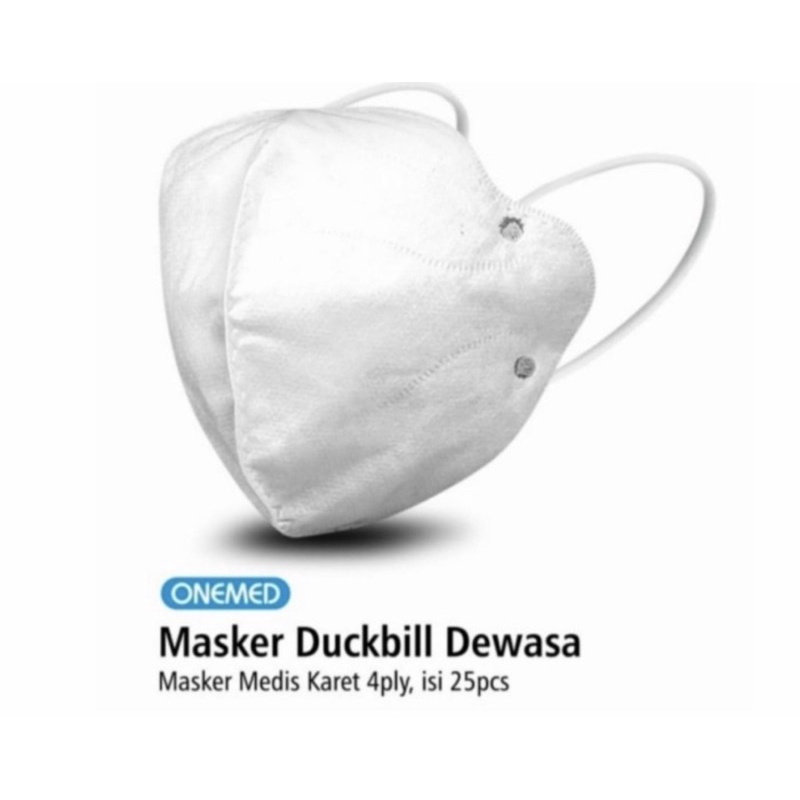 ONEMED MASKER DUCKBILL DEWASA 4 PLY - SATUAN