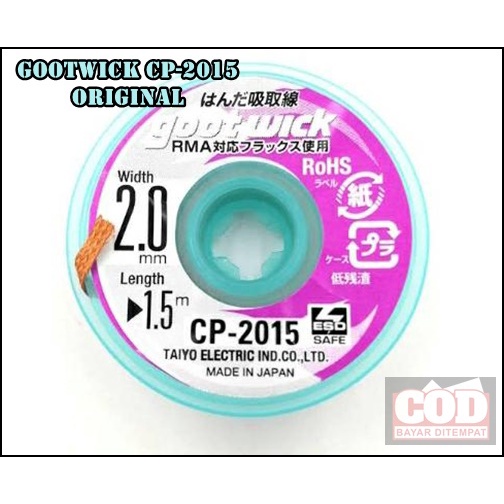 Jual SOLDER WICK CP2015 GOOTWICK ORIGINAL 2.0MM Shopee Indonesia