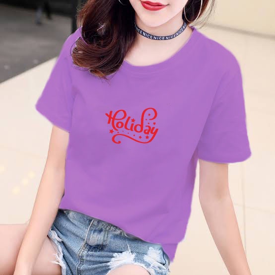 YOURSTYLE1119 - KAOS HOLIDAY BAJU KAOS WANITA DISTRO UNISEX OVERSIZE JUMBO KEKINIAN TERLARIS