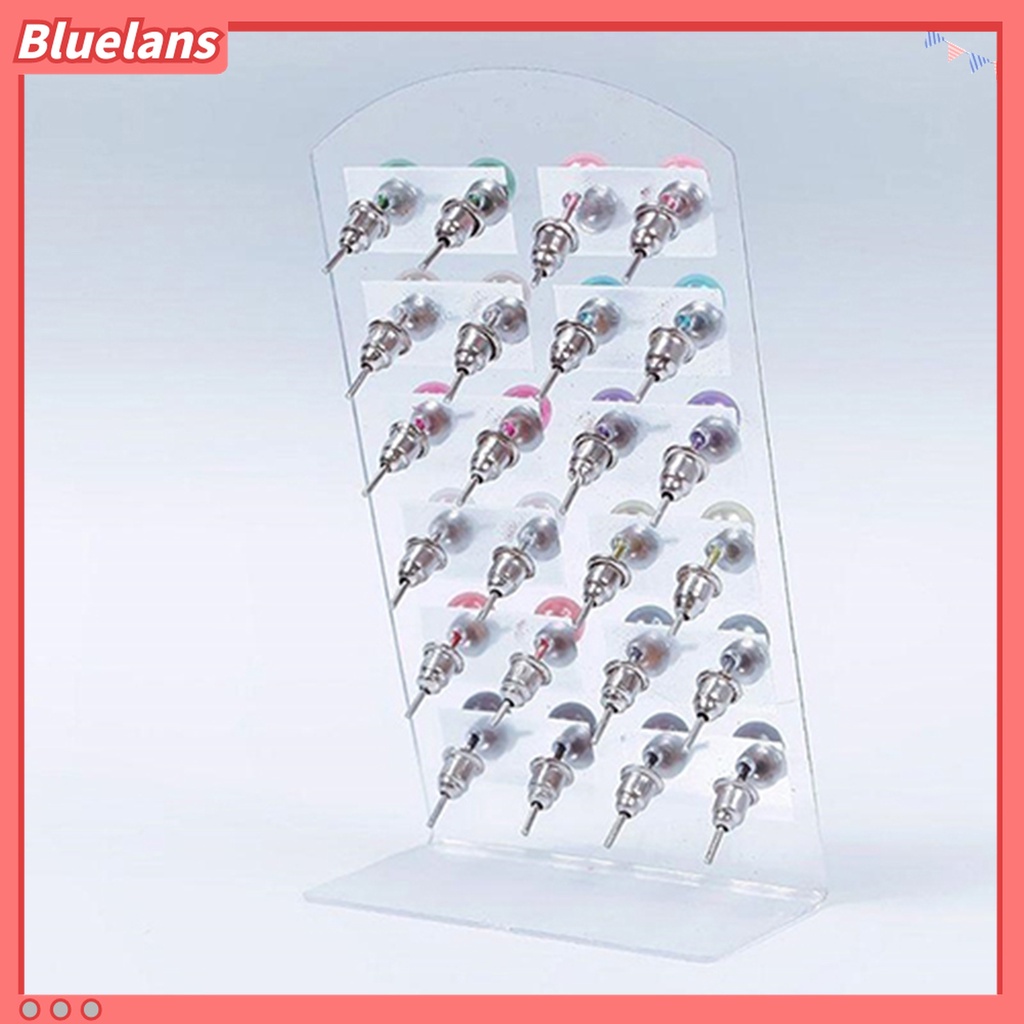 12 Pasang Anting Stud Bentuk Bola Mutiara Tiruan Untuk Wanita