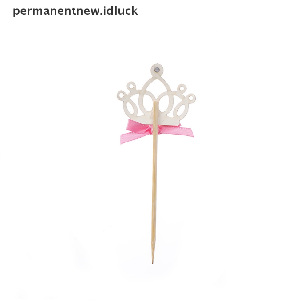 10pcs / set Topper Kue Bentuk Mahkota Princess Untuk Dekorasi Pernikahan / Ulang Tahun