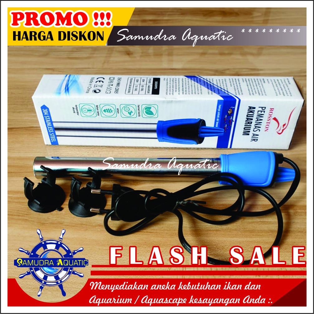 HEATER Pemanas Aquarium 50 Watt, Hiter Penghangat Air Aquarium Aquascape (GRATIS BubleWrap)