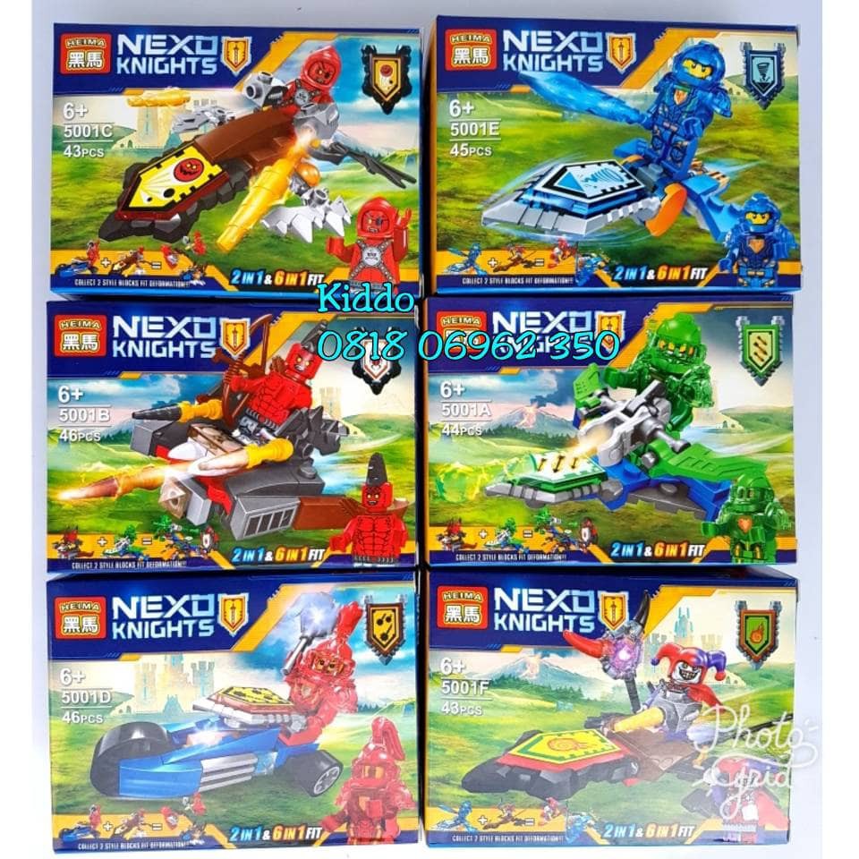 Lego - nexo knights - 2 in 1 dan 6 in 1 fit