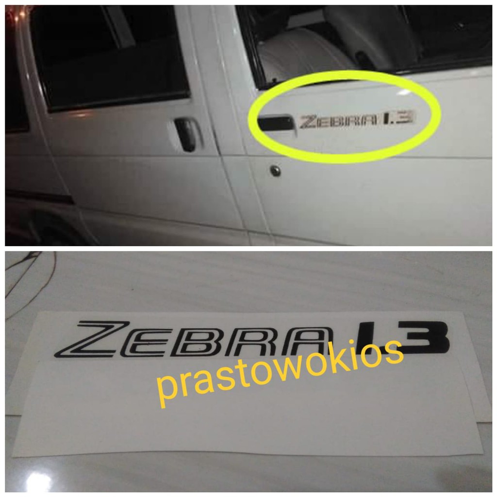 

sticker samping tulisan zebra 13 hitam