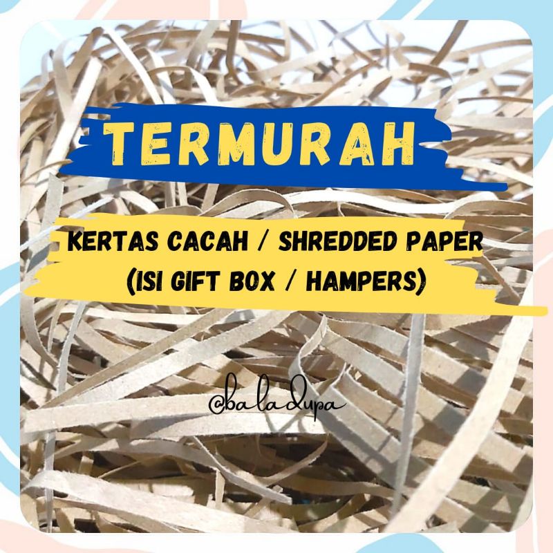 

(250GR) TERMURAH ! SHREDDED PAPER / KERTAS CACAH SERUT / ISI GIFT BOX / ISI HAMPERS