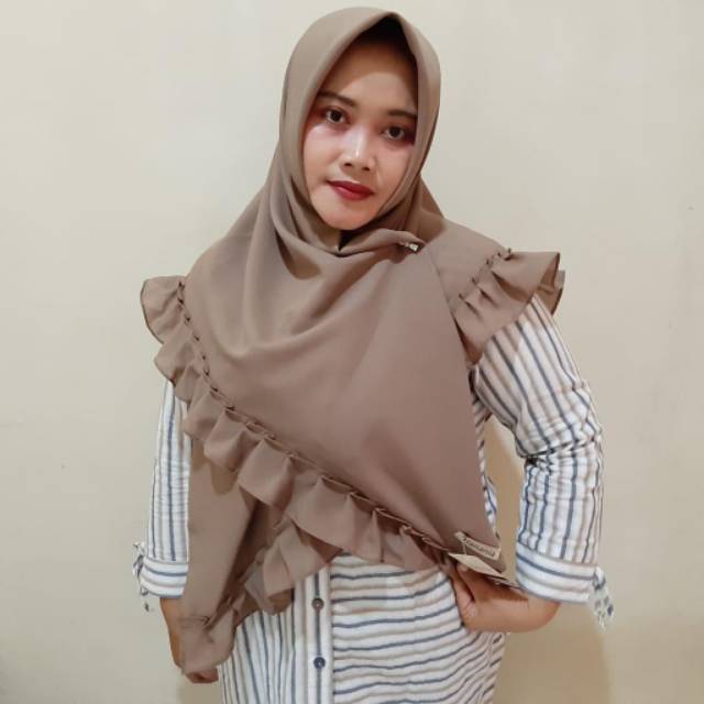 Hijab / Hijab Segi Empat Ruffle Faeyza / Pashmina / Jilbab / Kerudung / Khimar / Hijab Syari Murah
