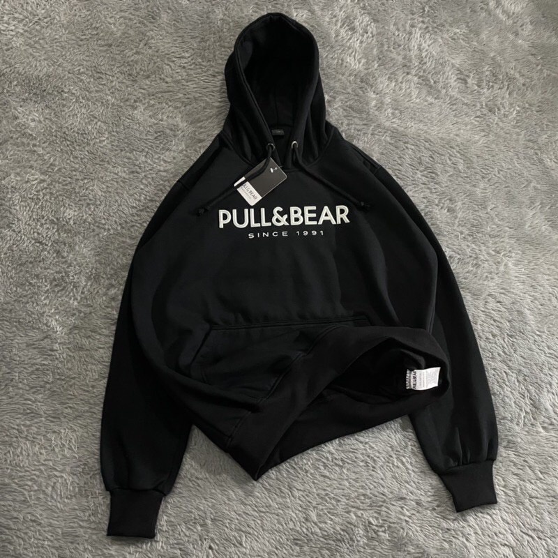 SWEATER HOODIE PULL &amp; BEAR FULLBORDIR TIMBUL FULL TAG AND LABEL