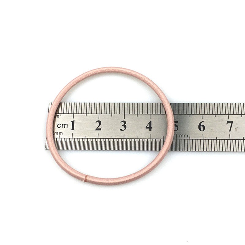 HC Ikat rambut  Karet Rambut Elastis Warna Polos 2 warna 100Pcs Gaya Korea untuk Wanita-8