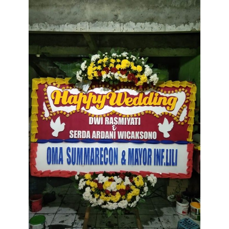 

papan bunga happy wedding 03