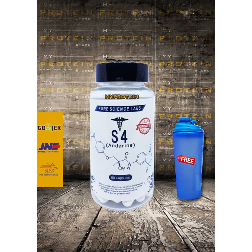 Suplemen Fitness | Sarms S4 Andarine 60 caps Sarm Pure Science Labs Original