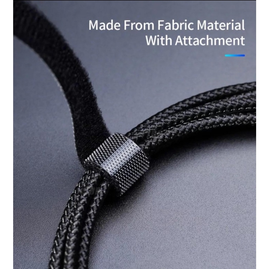 Velcro Tali Pengikat Kabel Organizer Nilon Klip Cable