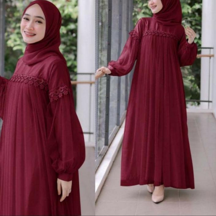 New Products  MAXI NURAINI FF M/L/XL/XXL FASHION MUSLIM / GAMIS ANAK / GAMIS TILE FF