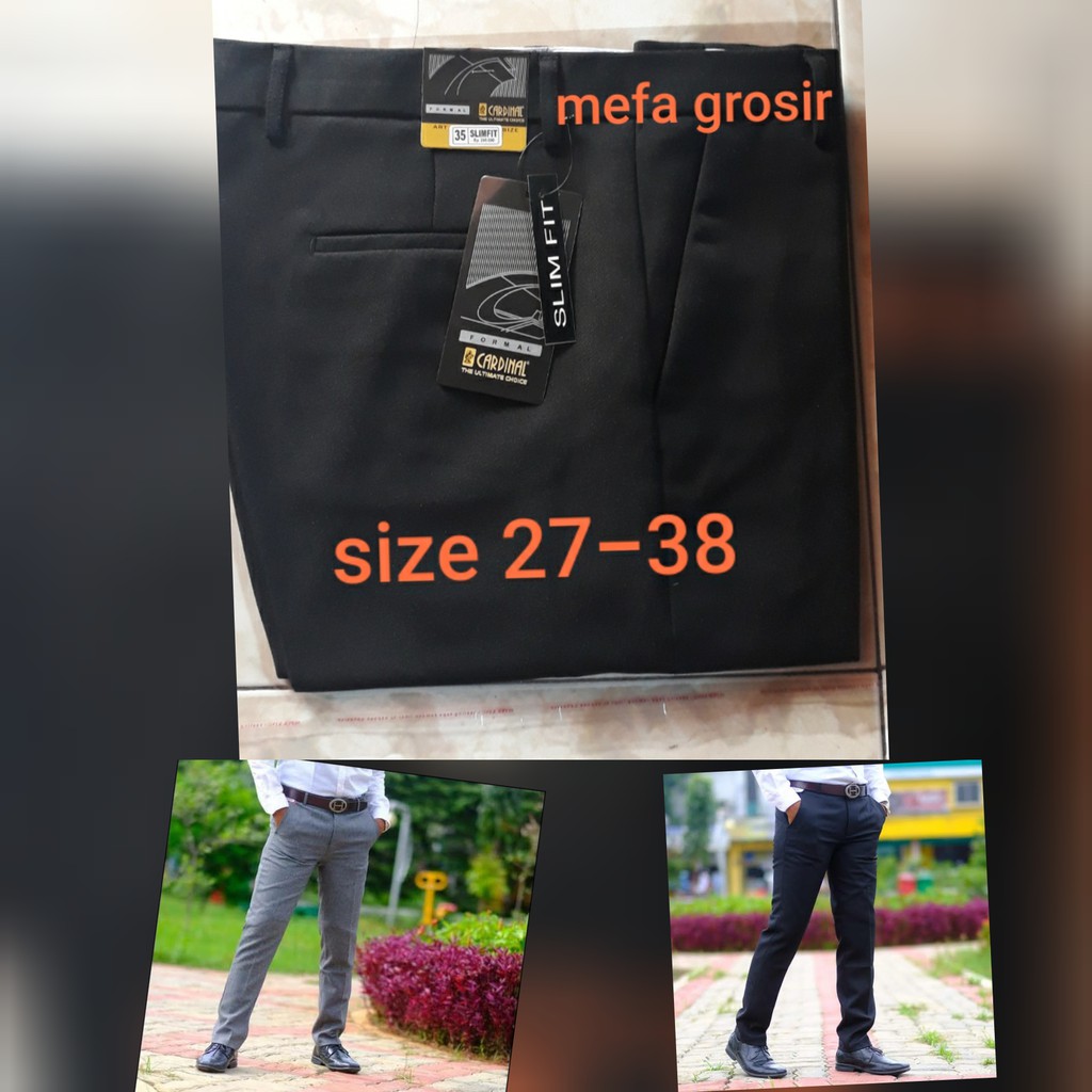 Celana kerja pria slimfit / celana kantor / celana formal