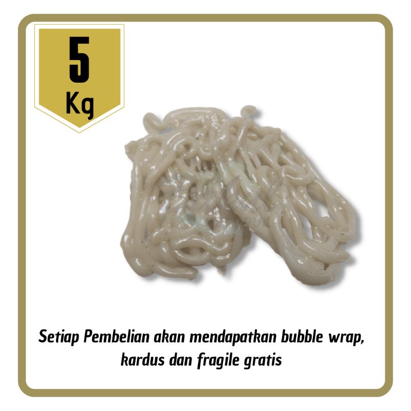 

Kerupuk Mentah Tengiri Oval Kemasan 5 Kg